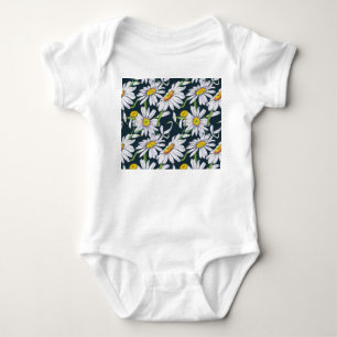 Chamomile Flowers: Mörk blått Watercolor. T Shirt