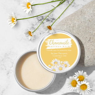 Chamomile Natural Balm-etikett Runt Klistermärke