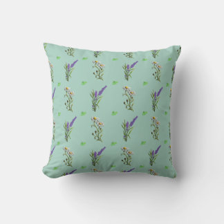 Chamomile och Lavender Patterned Pillow Kudde