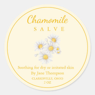 Chamomile Salve / balm Label Runt Klistermärke