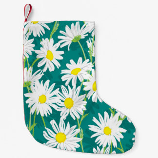 Chamomile Turcos: Blommigt Sömlös illustration. Liten Julstrumpa