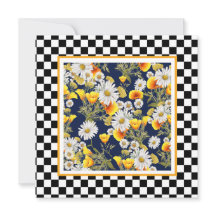Chamomiles Poppies och Checkerboard