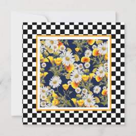 Chamomiles Poppies och Checkerboard