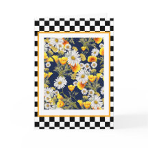 Chamomiles Poppies och Checkerboard