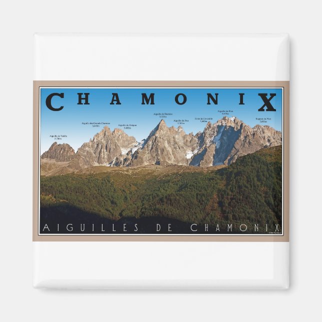 Chamonix - Aiguille de Chamonix Magnet (Framsidan)