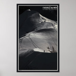 Chamonix - Aiguille du Midi Arete solo Poster