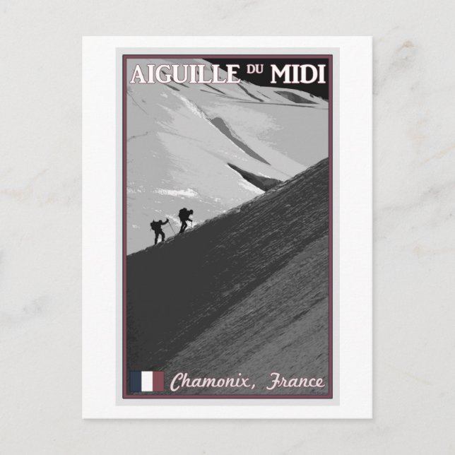 Chamonix - Aiguille du Midi Arete Vykort (Framsida)