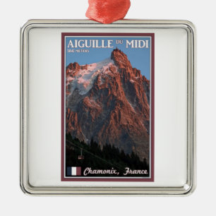 Chamonix - Aiguille du Midi Julgransprydnad Metall