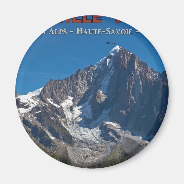 Chamonix - Aiguille Verte Magnet (Framsidan)