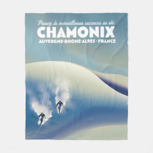 Chamonix - Auvergne-Rhône-Alpes Frankrike ski pos Fleecefilt