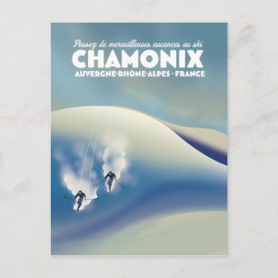 Chamonix - Auvergne-Rhône-Alpes Frankrike ski post Vykort