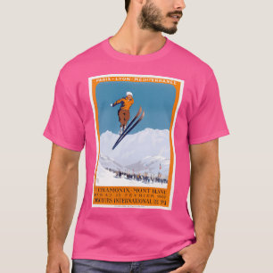 Chamonix-EM 1927 - Mont Blanc Frankrike Ski T Shirt