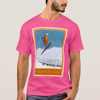 Chamonix-EM 1927 - Mont Blanc Frankrike Ski T Shirt