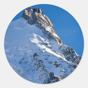 Chamonix från Aiguille de Midi, Mont Blanc, Frankr Runt Klistermärke