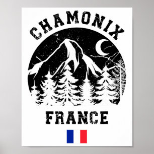 Chamonix Frankrike Alpernas Ski Resort Alpine Skii Poster