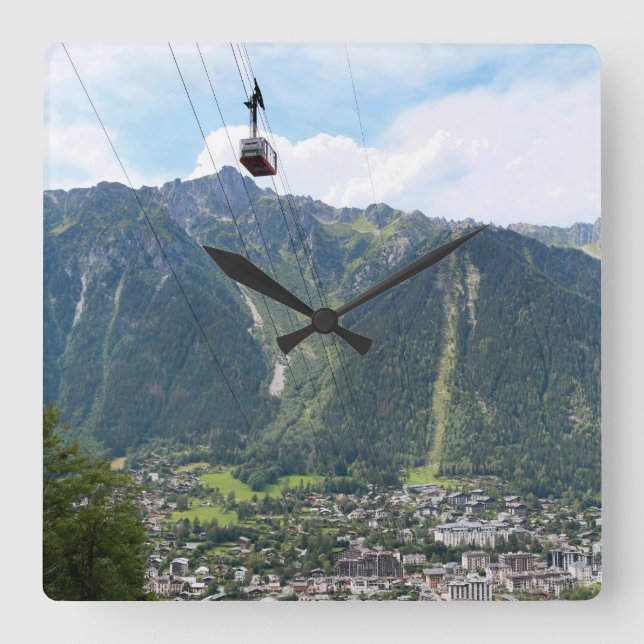 Chamonix - frankrike fyrkantig klocka (Framsida)