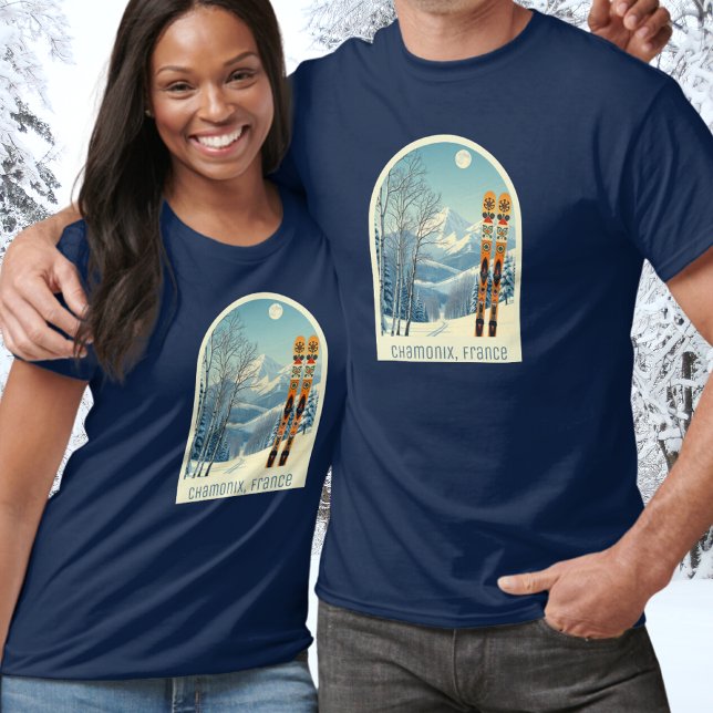 Chamonix Frankrike helgdag-skidkläder T Shirt (Skapare uppladdad)