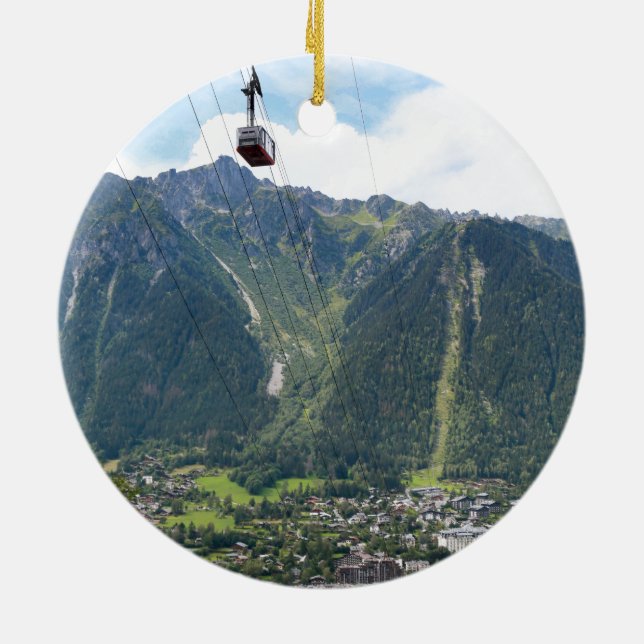 Chamonix-Frankrike Julgransprydnad Keramik (Baksidan)