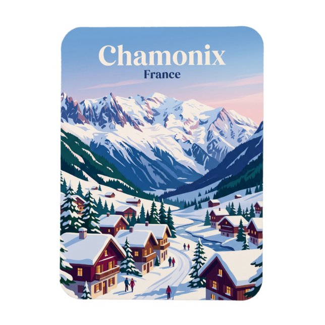 Chamonix Frankrike Magnet (Vertikal)