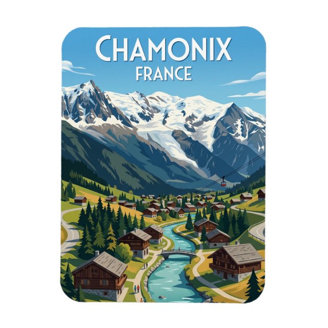 Chamonix Frankrike Magnet (Vertikal)