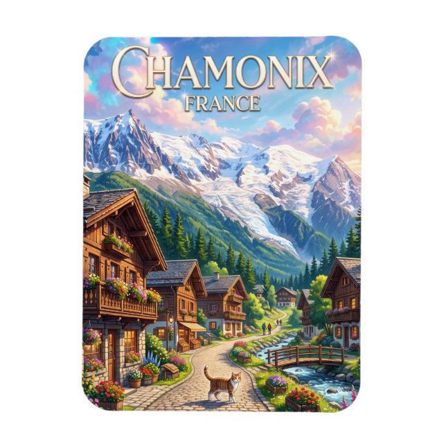 Chamonix Frankrike Magnet (Vertikal)