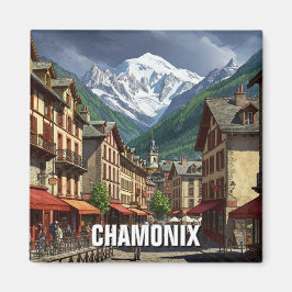 Chamonix Frankrike Mont Blanc Magnet