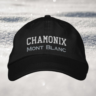 Chamonix Frankrike Mont Blanc vintersemester Broderad Keps