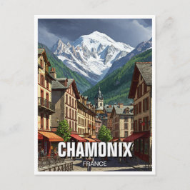 Chamonix Frankrike Mont Blanc Vykort