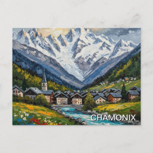Chamonix Frankrike Mont Blanc Vykort