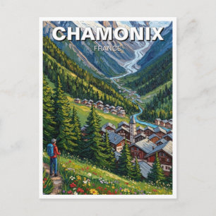 Chamonix Frankrike Mont Blanc Vykort