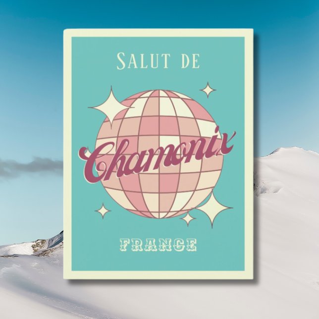 Chamonix Frankrike Retro Vintage vykort (Skapare uppladdad)