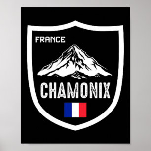 Chamonix Frankrike Ski Resort Skiing Mountain Fran Poster