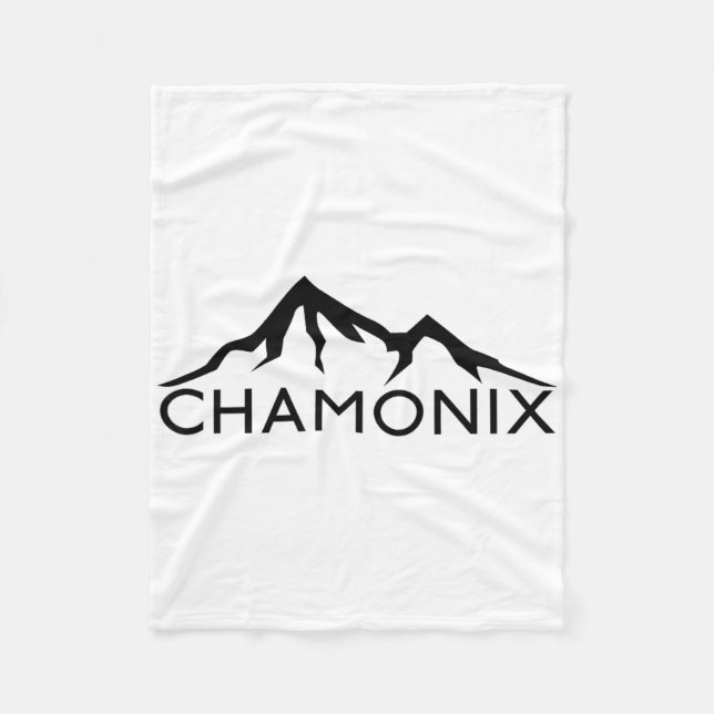 Chamonix Frankrike Skidåkning  Fleecefilt (Framsidan)