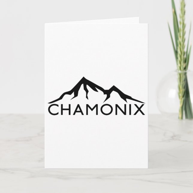 Chamonix Frankrike Skidåkning  Kort (Framsida)