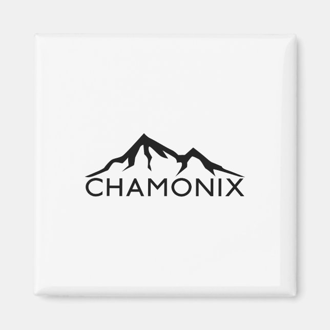 Chamonix Frankrike Skidåkning  Magnet (Framsidan)