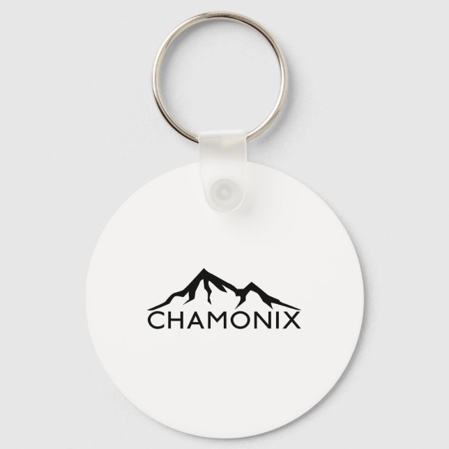 Chamonix Frankrike Skidåkning  Nyckelring (Framsida)