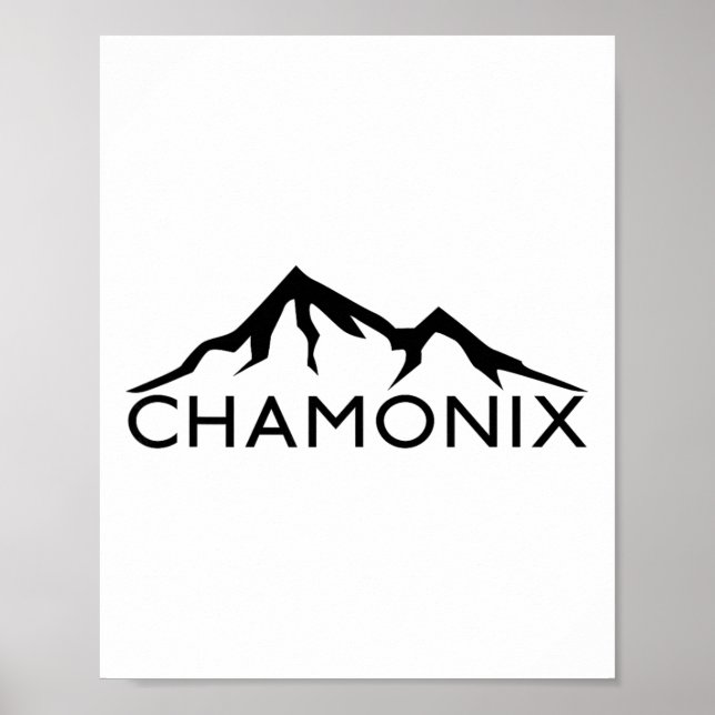 Chamonix Frankrike Skidåkning  Poster (Framsidan)