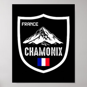 Chamonix Frankrike skidort skidåkning berg franska Poster
