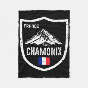 Chamonix Frankrike Skidort Skidåkning Berg Känslom Fleecefilt