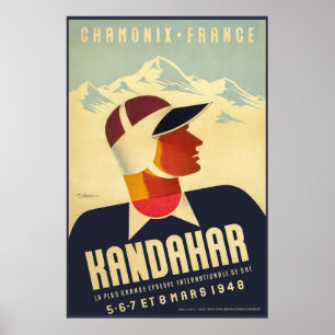 Chamonix, Frankrike, skidPoster Poster
