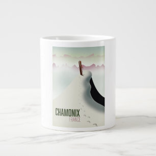Chamonix Frankrike skidresor affisch Jumbo Mugg