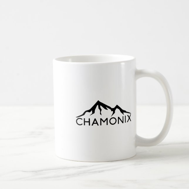 Chamonix Frankrike Skiing Kaffemugg (Höger)