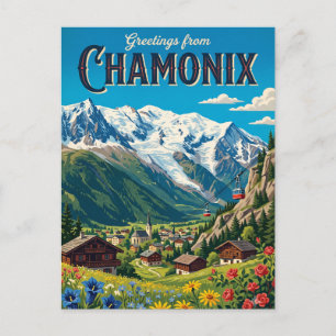 Chamonix Frankrike Vykort