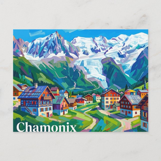 Chamonix Frankrike Vykort (Framsida)