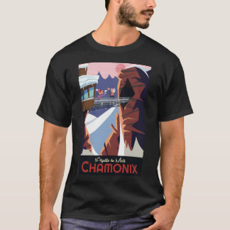 Chamonix L'Aiguille Du Midi Affisch T Shirt
