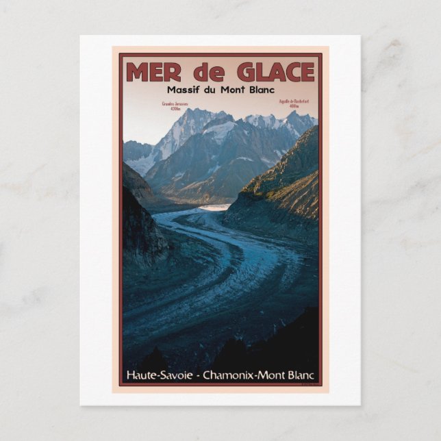Chamonix - Mer de Glace Vykort (Framsida)