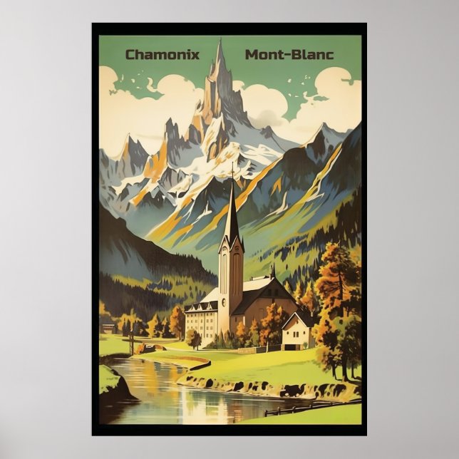 Chamonix, Mont Blan, Ski Poster (Framsidan)