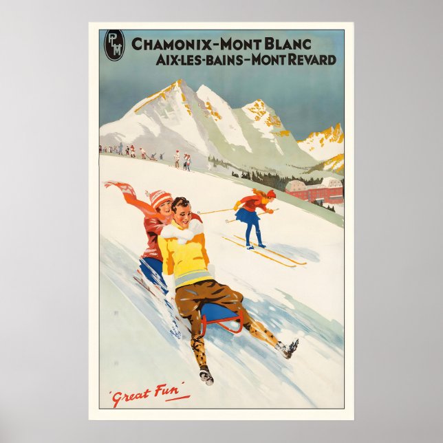 Chamonix Mont-Blanc Aix les Bains Mont Revard Poster (Framsidan)