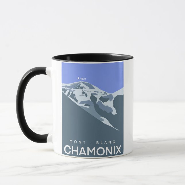 Chamonix, Mont Blanc, digital bild Mugg (Vänster)