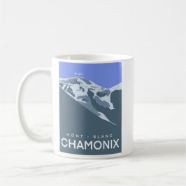 Chamonix, mont-Blanc, digitalt utdragen, souvenir Kaffemugg